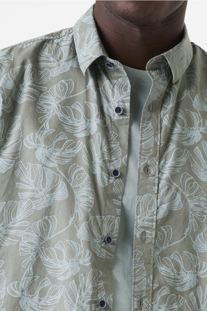 OVERHEMD MET PRINT F51092 2050 SAGE GREEN